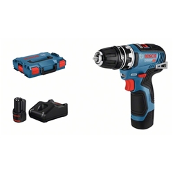 Bosch Akku-Bohrschrauber GSR 12V-35 FC, mit 2 x 3.0Ah Li-Ion Akku, 1 Aufsatz, L-BOXX Nr. 06019H3001