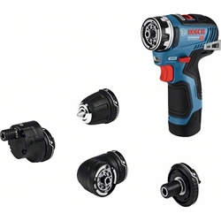 Bosch Akku-Bohrschrauber GSR 12V-35 FC, mit 2 x 3.0Ah Li-Ion Akku, 4 Aufsätze, L-BOXX Nr. 06019H3000