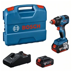 Bosch Akku-Drehschlagschrauber GD x 18V-200 mit 2 x Akku GBA 18V 4.0Ah in L-Case Nr. 06019J2206
