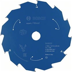 Bosch Akku-Kreissägeblatt EXPERT for Wood, 165x1,5/1x20, 12 Zähne Nr. 2608644506