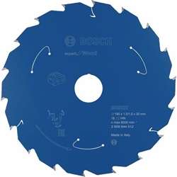 Bosch Akku-Kreissägeblatt EXPERT for Wood, 190x1,5/1x30, 18 Zähne Nr. 2608644512