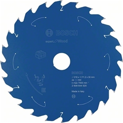 Bosch Akku-Kreissägeblatt EXPERT for Wood, 216x1,7/1,2x30, 24 Zähne, für Tischssägen Nr. 2608644520