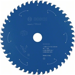 Bosch Akku-Kreissägeblatt EXPERT for Wood, 250x2,1/1,6x30, 48 Zähne Nr. 2608644523