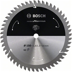 Bosch Akku-Kreissägeblatt Standard for Aluminium, 150x1,8/1,3x10, 52 Zähne Nr. 2608837762