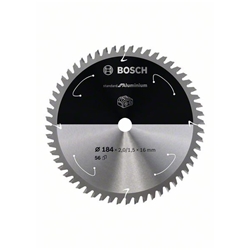 Bosch Akku-Kreissägeblatt Standard for Aluminium, 184x2/1,5x16, 56 Zähne Nr. 2608837767