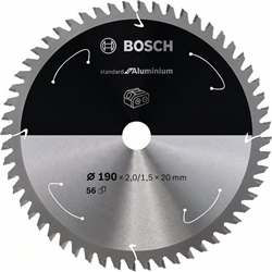 Bosch Akku-Kreissägeblatt Standard for Aluminium, 190x2/1,5x20, 56 Zähne Nr. 2608837769