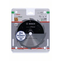 Bosch Akku-Kreissägeblatt Standard for Wood, 165x1,5/1x15,875, 12 Zähne Nr. 2608837680