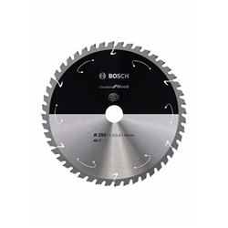 Bosch Akku-Kreissägeblatt Standard for Wood, 250x2,2/1,6x30, 48 Zähne Nr. 2608837728