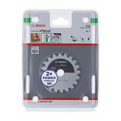 Bosch Akku-Kreissägeblatt Standard for Wood, 85x1,1/0,7x15, 20 Zähne Nr. 2608837666