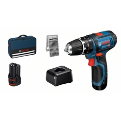 Bosch Akku-Schlagbohrschrauber GSB 12V-15, mit 2 x Akku GBA 12V 2.0Ah Nr. 06019B690K