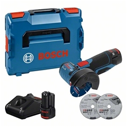 Bosch Akku-Winkelschleifer GWS 12V-76, mit 2 x 3.0Ah Li-Ion Akku Nr. 06019F200B