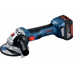 Bosch Akku-Winkelschleifer GWS 18V-7, 2 x Akku GBA 18V 4.0Ah, Ladegerät und L-BOXX Nr. 06019H9005