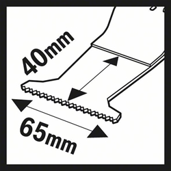 Bosch BIM Tauchsägeblatt AII 65 APB, Wood and Metal, 40x65mm, 5er-Pack Nr. 2608661907