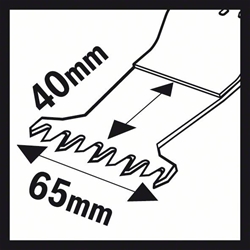 Bosch BIM Tauchsägeblatt AII 65 BSPB, Hard Wood, 40x65mm, 5er-Pack Nr. 2608662031