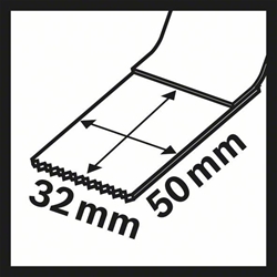 Bosch BIM Tauchsägeblatt AIZ 32 AB, Metal, 50x32mm, 5er-Pack Nr. 2608661908