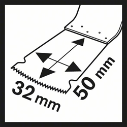 Bosch BIM Tauchsägeblatt AIZ 32 APB, Wood and Metal, 50x32mm, 5er-Pack Nr. 2608661629
