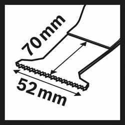 Bosch BIM Tauchsägeblatt MAII 52 APB, Wood and Metal, 70x52mm, 1er-Pack Nr. 2608662574