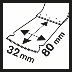 Bosch BIM Tauchsägeblatt MAIZ 32 APB, Wood and Metal, 80x32mm, 1er-Pack Nr. 2608662571
