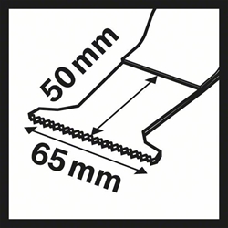 Bosch BIM Tauchsägeblatt PAII 65 APB, Wood and Metal, 50x65mm, 1er-Pack Nr. 2608662564