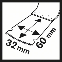 Bosch BIM Tauchsägeblatt PAIZ 32 APB, Wood and Metal, 60x32mm, 1-er Pack Nr. 2608662558