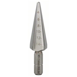 Bosch Blechschälbohrer HSS, Sechskantschaft, 3-14mm, 60mm, 1/4-Zoll Nr. 2608597522