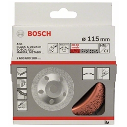 Bosch Carbide-Schleifköpfe, 115mm, Feinheitsgrad fein, Scheibenform schräg Nr. 2608600180