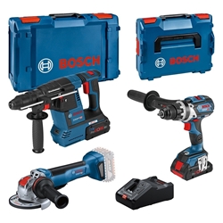 Bosch Combo Kit mit 3 18V-Werkzeugen: GSR 18V-110C, GW x 18V-10 P, GBH 18V-26F, mit 2 x Akku: 1 x Akku ProCORE18V 4.0Ah, 1 x Akku ProCORE18V 8.0Ah Nr. 0615990N2X