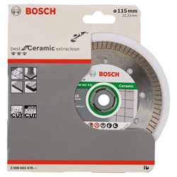 Bosch Diamanttrennscheibe Best for Ceramic Extra-Clean Turbo, 115x22,23x1,4x7mm, 1er-Pack Nr. 2608602478