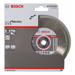 Bosch Diamanttrennscheibe Best for Marble, 115x22,23x2,2x3mm, 1er-Pack Nr. 2608602689