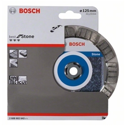 Bosch Diamanttrennscheibe Best for Stone, 125x22,23x2,2x12mm, 1er-Pack Nr. 2608602642