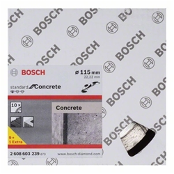 Bosch Diamanttrennscheibe Standard for Concrete, 115x22,23x1,6x10mm, 10er-Pack Nr. 2608603239