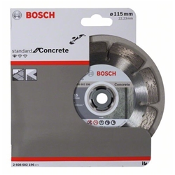 Bosch Diamanttrennscheibe Standard for Concrete, 115x22,23x1,6x10mm, 1er-Pack Nr. 2608602196