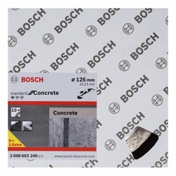 Bosch Diamanttrennscheibe Standard for Concrete, 125x22,23x1,6x10mm, 10er-Pack Nr. 2608603240