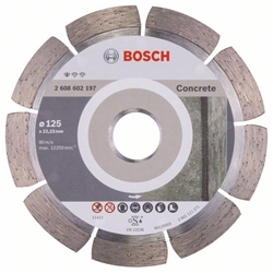 Bosch Diamanttrennscheibe Standard for Concrete, 125x22,23x1,6x10mm, 1er-Pack Nr. 2608602197