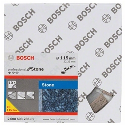 Bosch Diamanttrennscheibe Standard for Stone, 115x22,23x1,6x10mm, 10er-Pack Nr. 2608603235