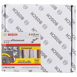 Bosch Diamanttrennscheibe Standard for Universal 115x22,23 (10er-Pack) Nr. 2608615058
