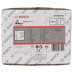 Bosch D-Kopf Streifennagel SN34DK 50, 2,8mm, 50mm, blank, glatt, 3000er-Pack Nr. 2608200000