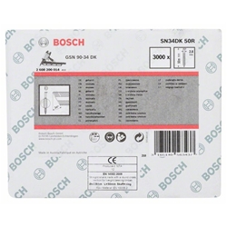 Bosch D-Kopf Streifennagel SN34DK 50R, 2,8mm, 50mm, blank, gerillt, 3000er-Pack Nr. 2608200014