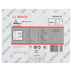 Bosch D-Kopf Streifennagel SN34DK 80, 3,1mm, 80mm, blank, glatt, 3000er-Pack Nr. 2608200003