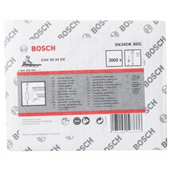 Bosch D-Kopf Streifennagel SN34DK 80G, 3,1mm, 80mm, verzinkt, glatt, 3000er-Pack Nr. 2608200008