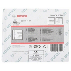 Bosch D-Kopf Streifennagel SN34DK 80RG, 3,1mm, 80mm, verzinkt, gerillt, 3000er-Pack Nr. 2608200022