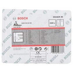 Bosch D-Kopf Streifennagel SN34DK 90, 3,1mm, 90mm, blank, glatt, 2500er-Pack Nr. 2608200004