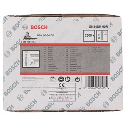 Bosch D-Kopf Streifennagel SN34DK 90R, 3,1mm, 90mm, blank, gerillt, 2500er-Pack Nr. 2608200018