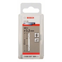 Bosch Doppelendbohrer HSS-G, 3,2x11x49mm, 10er-Pack Nr. 2608597584