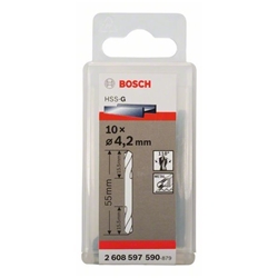 Bosch Doppelendbohrer HSS-G, 4,2x14x55mm, 10er-Pack Nr. 2608597590