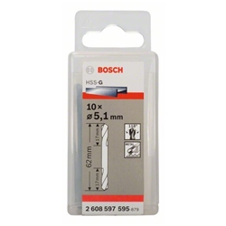 Bosch Doppelendbohrer HSS-G, 5,1x17x62mm, 10er-Pack Nr. 2608597595