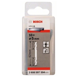 Bosch Doppelendbohrer HSS-G, 5x17x62mm, 10er-Pack Nr. 2608597594