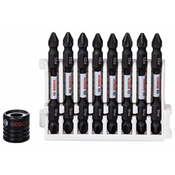Bosch Doppelklingenbit-Set Impact Control, 9-tlg., PH2-PZ2, 65mm, Magnethülse Nr. 2608522334