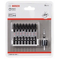 Bosch Doppelklingenbit-Set Impact Control, 9-tlg., PH2-PZ2, 65mm, Magnethülse Nr. 2608522334