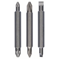 Bosch Doppelklingenbit-Set, 3-tlg., PH1, PZ1, S 0,6x4,5, PH2, PZ2, S1,0x5,5, 60mm Nr. 2607001745